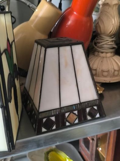 Stained glass shades and lamps