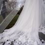 Ronald Joyce Nina Wedding Dress + Custom Cathedral Veil Image 8