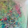 Large Abstract Painting FRAMED Pretty Green Abstract Floral Painting Original artwork Image 3
