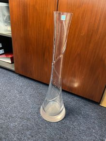 Very tall glass vase Louise Kennedy 2 feet high