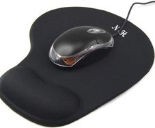Mouse Mat Black Anti-slip Comfort Mouse Pad Mat With Gel Foam Rest Wrist Support For Pc Laptop - Compatible With Laser And Optical Mice