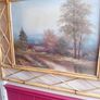 Vintage mid century large oil painting Image 4
