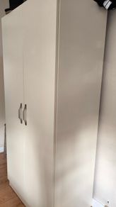 Wardrobe cream with silver handles