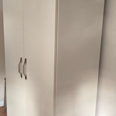 Wardrobe cream with silver handles