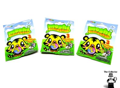 Lot of 3 Packets Of Moshi Monsters Series 2 Charm Bracelet Charmling Random Foil Pack incl 1 bracelet And 2 charmlings Brand New And Sealed Lots in Stock