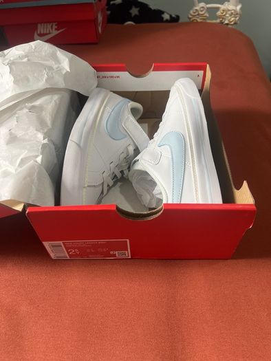 Nike Court Legacy Shoes White Blue Tint Kids
