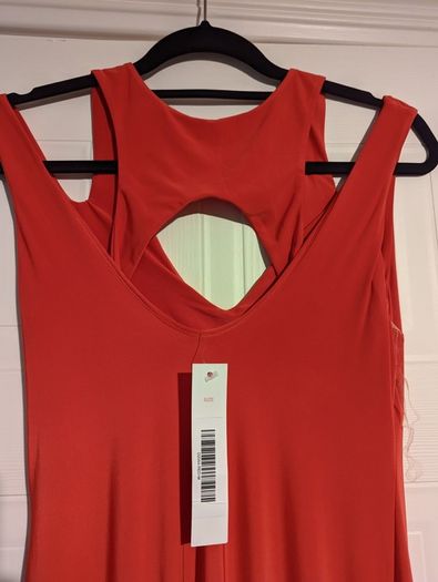 stunning formal red dress by Goddess