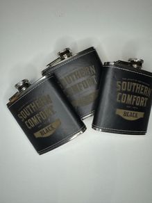 3 x Hip Flasks Leather Brand New