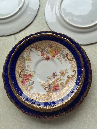 Antique 19th C5 Side Plates & 4Saucers p