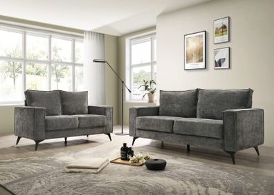 3 Seater 2 Seater Sofa set grey chord fabric for Sale in Ireland