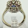 Kashmir Kyanite, African Ruby Moissanite Cluster Ring Image 5