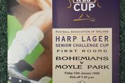 Very Rare 1996 Bohemians v Moyle Park - FAI Cup First Round Programme