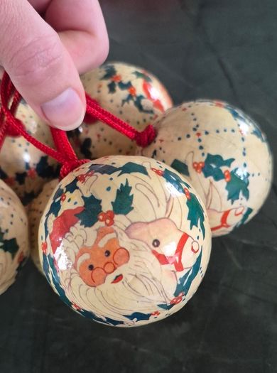 vintage set of Christmas baubles