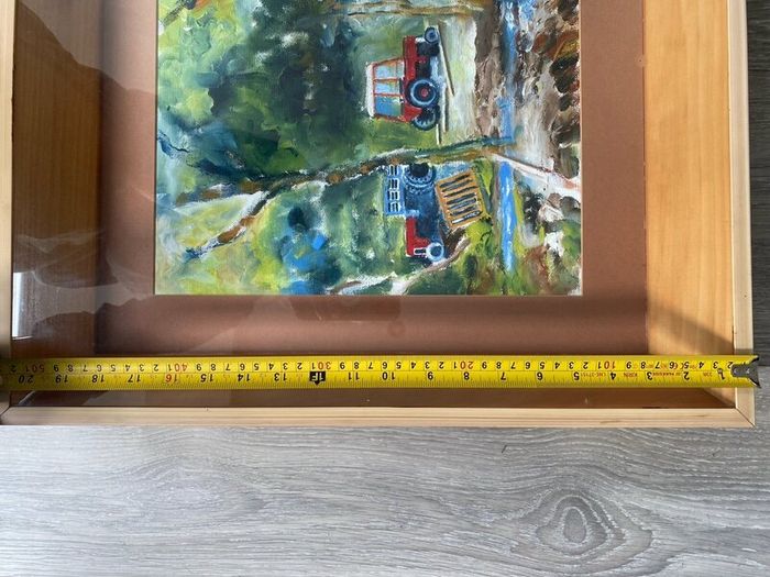Original oil painting Farm Yard Maam Bridge