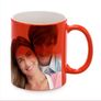 Personalised photo Colour Changing Red Mug with your photo or image in Red Image 3