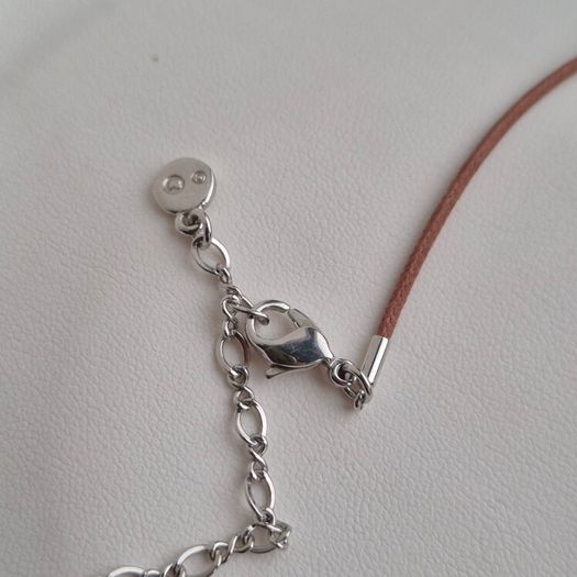 Swarovski crystal blue dog corded necklace very good condition
