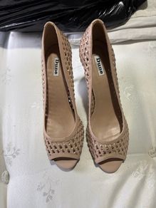 Dune Nude Peep Toe Shoe - Brand New