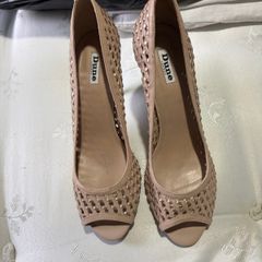 Dune Nude Peep Toe Shoe - Brand New