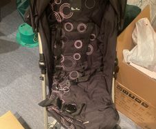 silver cross pop buggy, rain cover and footmuff
