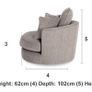 swivel chair with footstool Image 3
