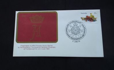 Australia Stamps : Presentation of Banner To The Royal Australian Corps of Transportation - Cover , 1983