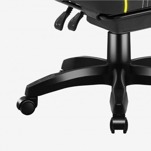 Huzaro Force 3.7 RGB Black Gaming Chair Ergonomic RGB Gaming Chair with Footrest