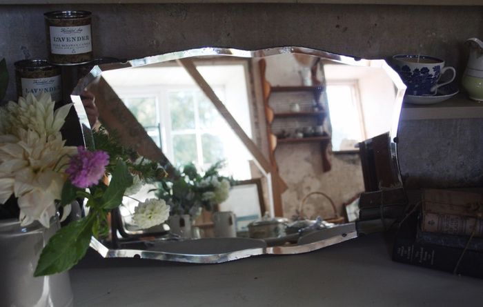 Antique Frameless Mirror