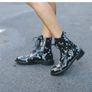 Navy Designer Erdem for H&M biker boots Image 4