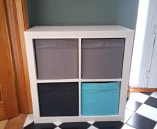 Ikea Kallax with boxes