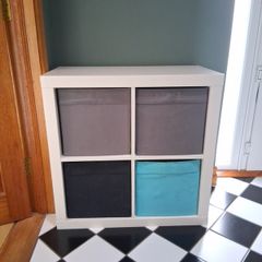 Ikea Kallax with boxes
