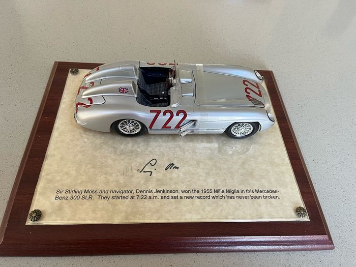 Mercedes 300 SLR Signed by Stirling Moss COA 1/18 Rare
