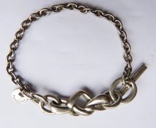 Pandora Sterling Silver 925 Knotted Hearts T-Bar Bracelet  Sterling Silver length 7" - 15,2g