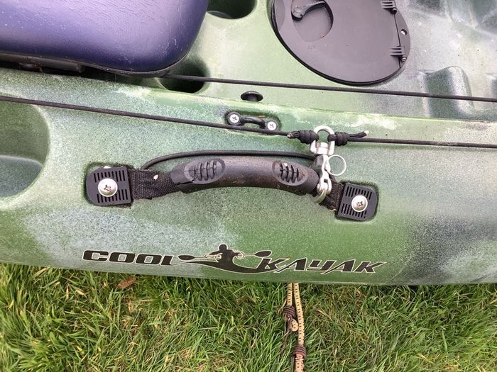 Fishing kayak with trolley
