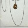 Diamond Orange Red Diamond & White Natural Diamond Pendant with Chain Image 4