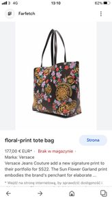 Versace Jeans Couture floral - print Tote bag