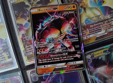 Buzzwole GX ! Ultra Rare ! from Crimson Invasion Set ! 2017 ! Pokemon Card !