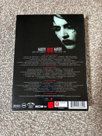 Marilyn Manson Lest We Forget 1 dvd 2 cd set