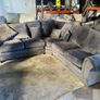 Grey corner sofa with scatter cushions Image 5