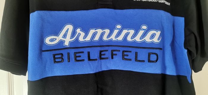 Arminia Bielefeld Jersey Black Blue DSC German Football Polo Shirt New w Tags