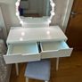 Dressing Table with Mirror & LED lights - Chair included Image 2