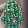 Vintage brooch - a cluster of emerald-green beads. Image 5