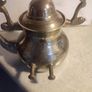 Antique Engraved Victorian Brass Hot Water Tea Kettle RARE EUC Image 4