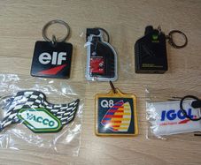 Various Car Key Rings From France Oil And Lubricant Related Good Used Order Man Cave Etc