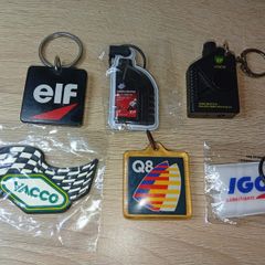 Various Car Key Rings From France Oil And Lubricant Related Good Used Order Man Cave Etc