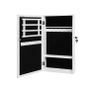 Stylish jewelry cabinet hanging  hanging, jewelry cabinet, wall mirror for hanging, with door and magnetic closure, wall mounting, with mirror, for wall 67x37x10.5 cm White Image 4
