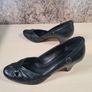 womens CLARKS CONE heels court formal casual black leather slip on closed toe Size UK 4 D EU 37 Image 8