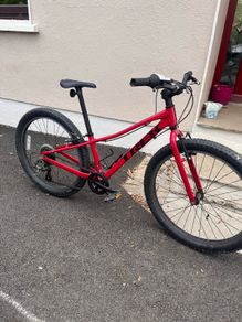 Kids red mountain bike