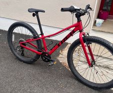 Kids red mountain bike