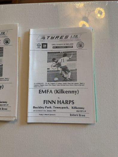 Opel League of Ireland. EMFA - Kilkenny. Match Programmes Bundle. 1980s. 19 in Total.