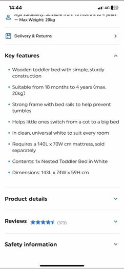 Toddler bed